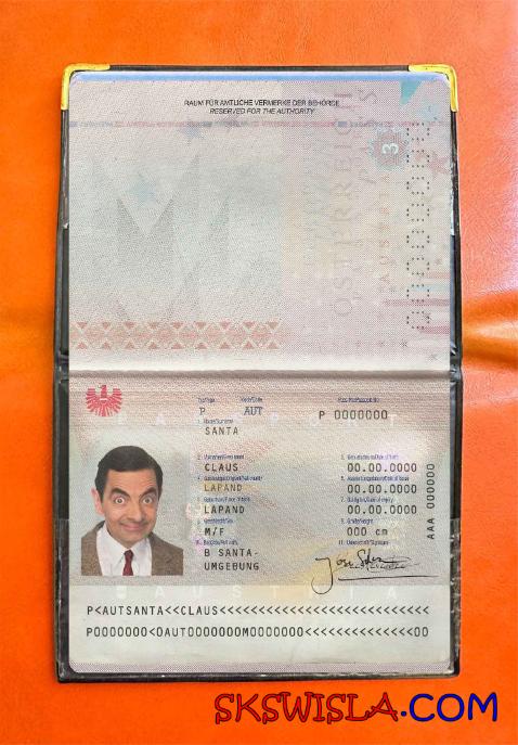 Austria zdjęcie do paszportu pliki PSD, skan i fotografowany obraz